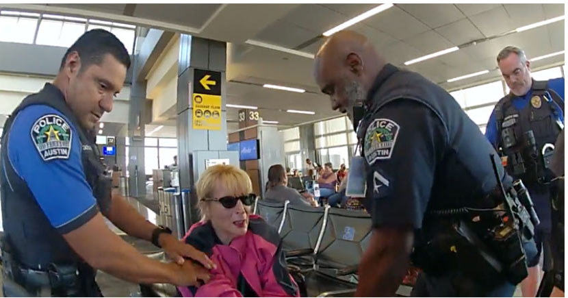 Karen McGee at the Austin Airport
