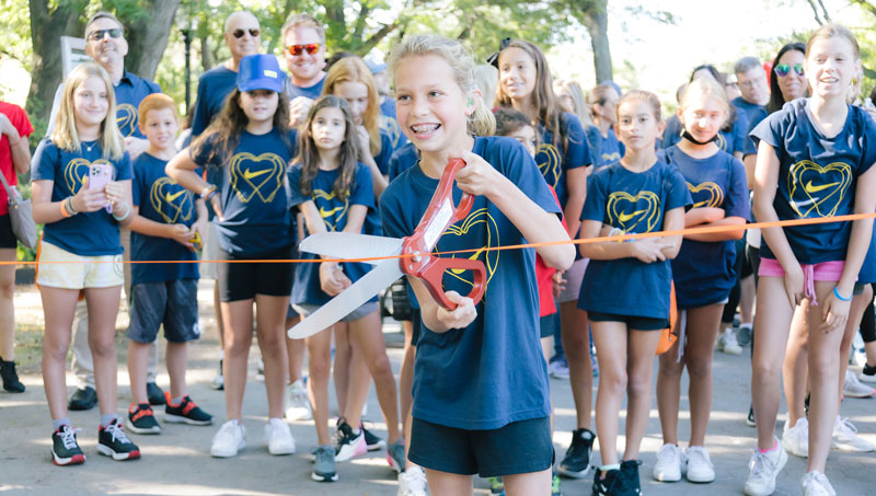 Mookie and Nikki Kramer at Walk4Hearing ribbon cutting.