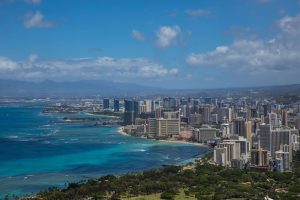 Aerial vista of Honolulu, Hawaii