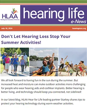 Image of Hearing Life e-news cover