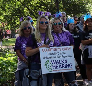 Supporters for Courtney's Crew at a Walk4Hearing event