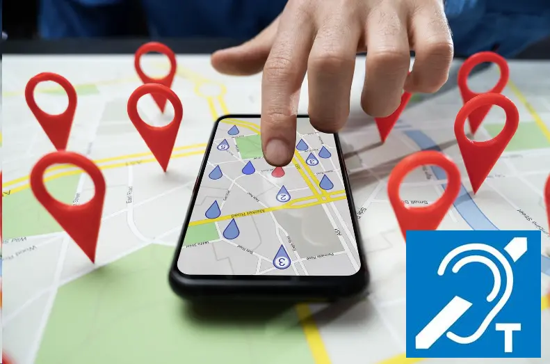 Google Maps with pins set