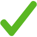 Green check mark indicating success or correctness